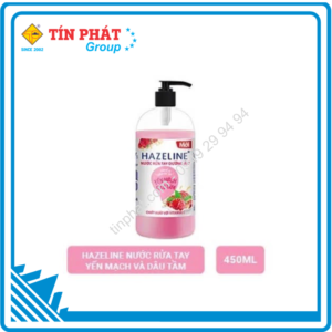Nước Rửa Tay HAZELINE yến mạch dâu tằm chai 450ml