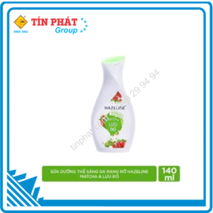Sữa Dưỡng Thể Hazeline Dưỡng Trắng Da Matcha Lựu Đỏ 140g